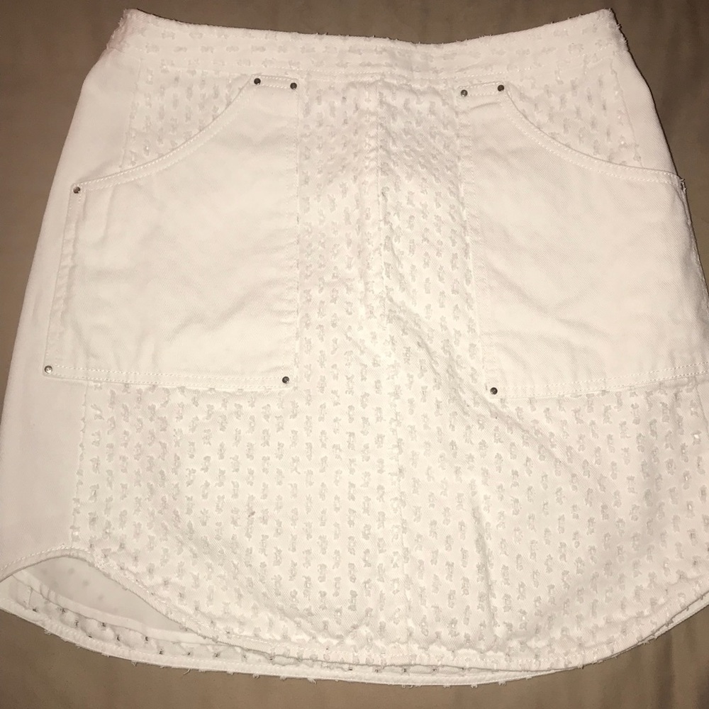 Denim Mini Skirt Textured Design